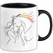 Pferde Tierliebhaber Tasse Geschenk Lustige Geschenkidee Spruch Schwarz Trendation