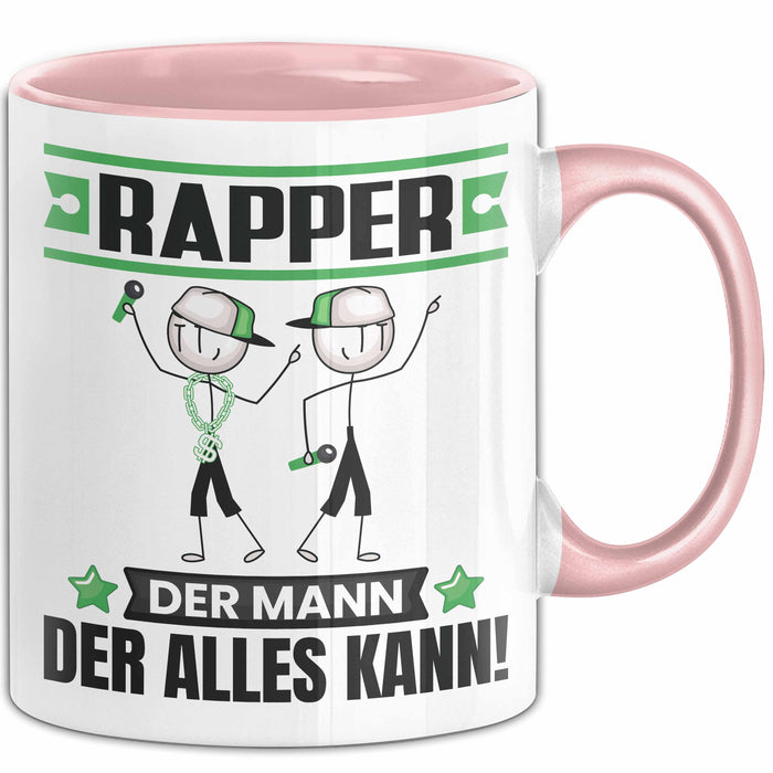 Rapper Tasse Geschenk für Rapper Der Mann Der Alles Kann Geschenkidee zum Geburtstag Rosa Trendation