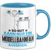Modellbahnfan Geschenk Tasse So Gut Kann Nur Ein Modellbahnfan Aussehen Geschenkidee Kaffee-Becher Blau Trendation