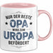 Opa Großvater Tasse Geschenk Lustige Geschenkidee Spruch Nur Der Beste Opa Wird Zum Uropa Befördert Rosa Trendation