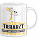 Tierarzt Geschenk Tasse Ich Bin Tierarzt Aber Sag Doch Einfach Superheld Lustige Geschenkdiee für Tierarzt Kaffee-Becher Weiß Trendation