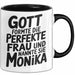 Monika Tasse Geschenk Gott Formte Die Perfekte Frau Monika Geschenkidee Schwarz Trendation