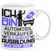 Automobilverkäufer Ausbildung Tasse Geschenk Ich Bin Automobilverkäufer In Der Ausbildung Ich Darf Das Geschenkidee Spruch Weiß Trendation