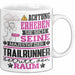 Trailrunner Geschenk Tasse Lustiger Spruch Erheben Sie Sich Der Trailrunner Betritt den Raum Weiß Trendation