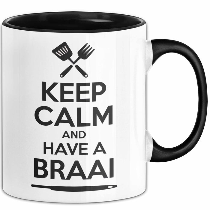 Südafrika Südafrikanisch Tasse Geschenk Lustige Geschenkidee Spruch Bleib Ruhig Und Genieße Ein Braai Trendation