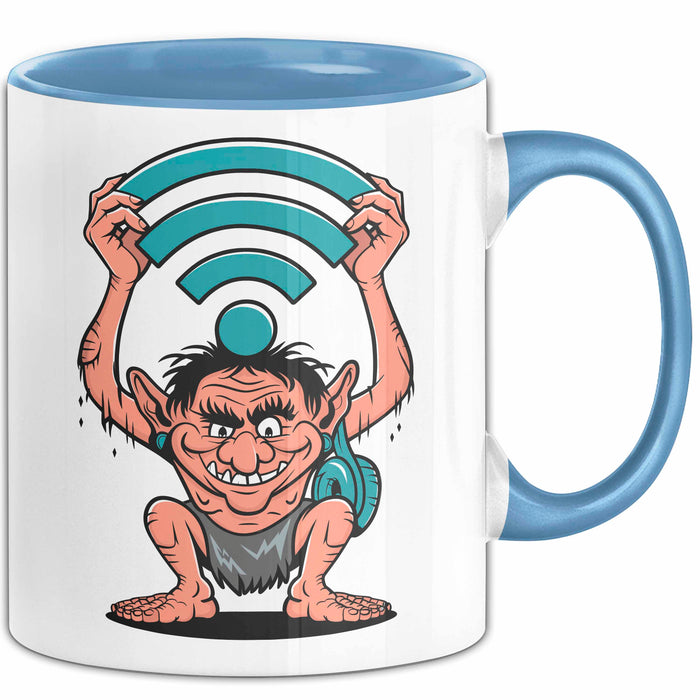 Internet Troll Tasse Geschenkidee Online Provokateur Fans Blau Trendation