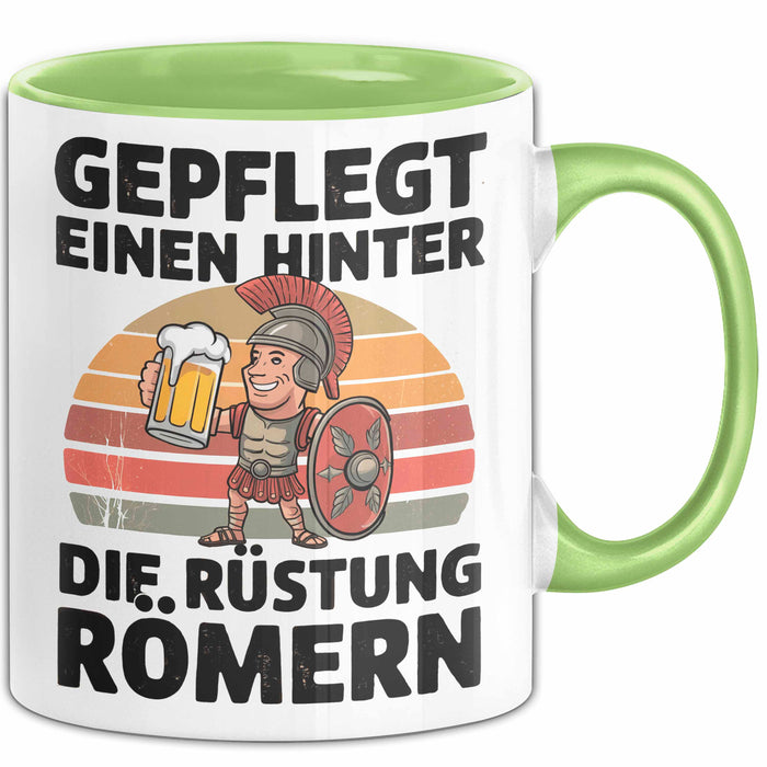 Bierliebhaber Biertrinker Faultier Tasse Geschenk Lustige Geschenkidee Spruch Gepflegt Einen Hinter Die Rüstung Römern Grün Trendation