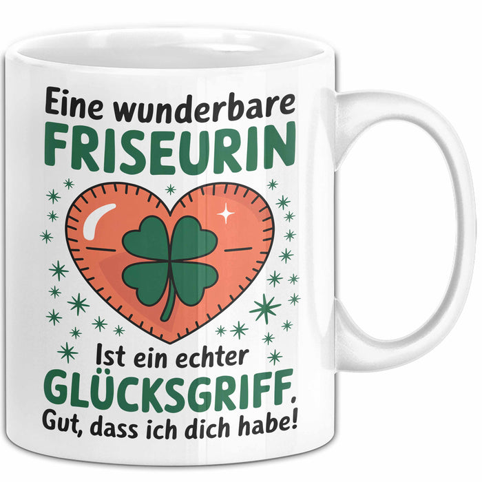 Friseurin Tasse Geschenk Eine Wunderbare Friseurin Ist Ein Echter Gluecksgriff Geschenkidee Geburtstag Friseurin