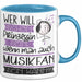 Musikfan Tasse Geschenk Spruch Wer Will Schon Prinzessin Sein Wenn Man Auch Musikfan Sein Kann Blau Trendation