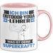Outdoor-Yoga-Lehrer Tasse Geschenk für Outdoor-Yoga-Lehrer Geburtstag Lustiger Spruch Kaffee-Becher Was Ist Deine Superkraft Rosa Trendation
