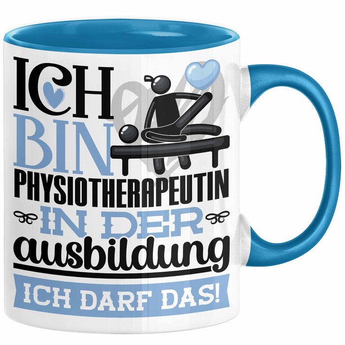 Physiotherapeutin Ausbildung Start Geschenk Tasse Ich Bin Physiotherapeutin In Der Ausbildung Ich Darf Das Kaffee-Becher Geschenkidee Blau Trendation