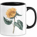 Sonnenblume Pflanze Tasse Geschenk Lustige Geschenkidee Schwarz Trendation