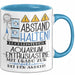 Aquarium-Enthusiastin Tasse Geschenk Lustig Abstand Halten Hochleistungs-Aquarium-Enthusiastin Mit Drang Zur Perfektion Bei Der Arbeit Blau Trendation