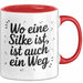 Silke Tasse Geschenk Wo Eine Silke Ist Ist Auch Ein Weg Geschenkidee Becher mit Name Rot Trendation