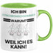 Synchronschwimmer Geschenk Tasse Lustiger Spruch Ich Bin Synchronschwimmer Warum Weil Ich Es Kann Geschenkidee Bester Synchronschwimmer Geburtstag Kaffee-Becher Grün Trendation