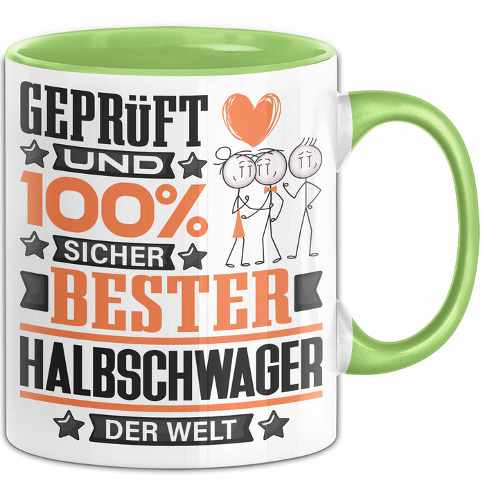 Halbschwager Geschenk Lustiger Spruch für Halbschwager Geschenkidee Bester Halbschwager Der Welt Grün Trendation