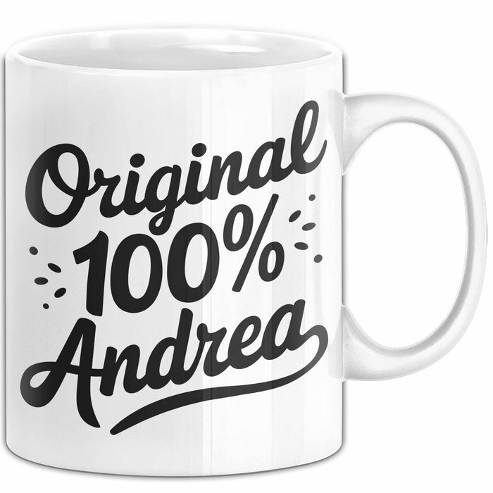 Andrea Tasse Geschenk Original 100% Andrea Geschenkidee Geburtstag Weiß Trendation
