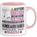 Hundeausführer Geschenk Tasse Lustiger Spruch Erheben Sie Sich Der Hundeausführer Betritt den Raum Rosa Trendation