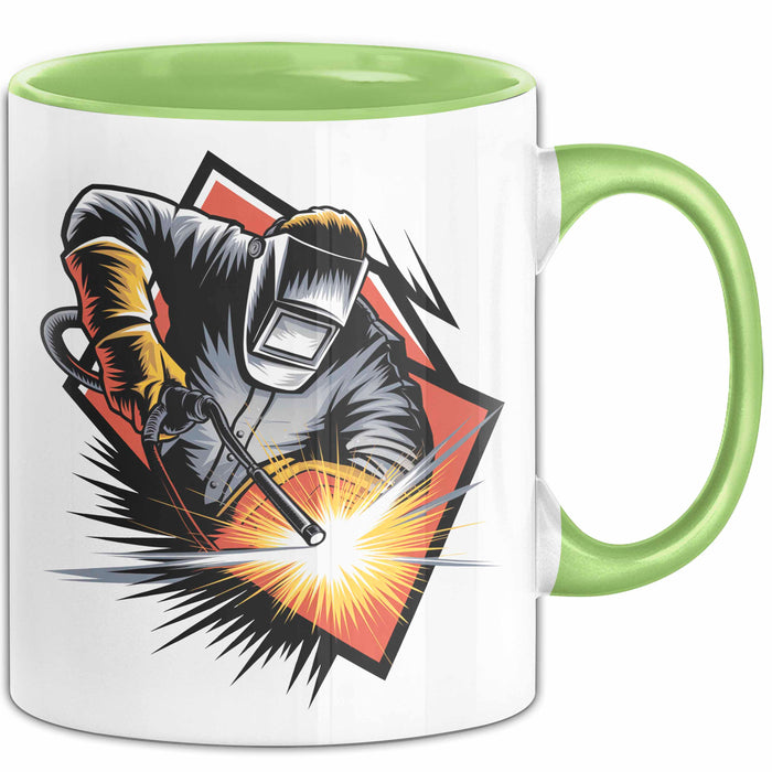 Schweißer Tasse Geschenkidee Schweißprofi Lustiger Spruch Geschenkidee Lustig Grün Trendation