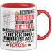Trekking-Enthusiast Geschenk Tasse Lustiger Spruch Erheben Sie Sich Der Trekking-Enthusiast Betritt den Raum Rot Trendation