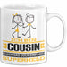 Cousin Geschenk Tasse Ich Bin Cousin Aber Sag Doch Einfach Superheld Lustige Geschenkdiee für Cousin Kaffee-Becher Weiß Trendation