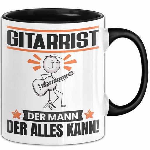 Gitarrist Tasse Geschenk für Gitarrist Der Mann Der Alles Kann Geschenkidee zum Geburtstag Schwarz Trendation