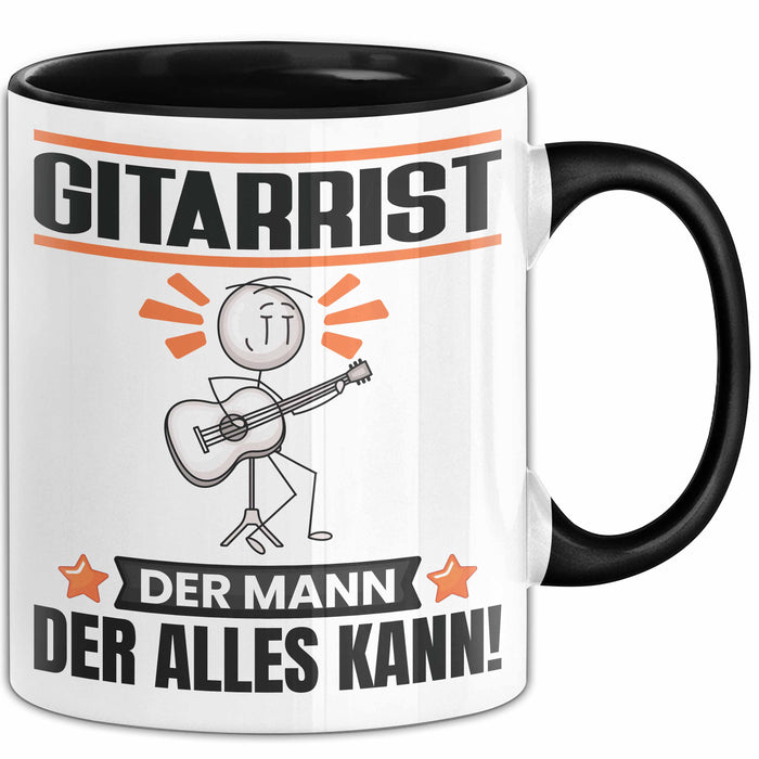 Gitarrist Tasse Geschenk für Gitarrist Der Mann Der Alles Kann Geschenkidee zum Geburtstag Schwarz Trendation