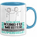 Kung-Fu-Meister Geschenk Tasse Ich Bin Kung-Fu-Meister Aber Sag Doch Einfach Superheld Lustige Geschenkdiee für Kung-Fu-Meister Kaffee-Becher Blau Trendation