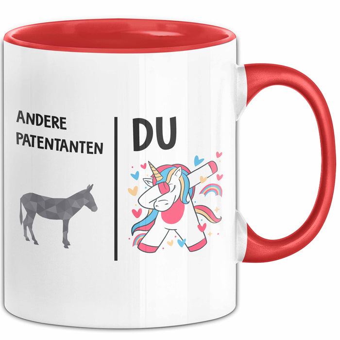 Patentante Tante Tasse Becher Geschenk Lustige Geschenkidee Spruch Andere Patentanten Rot Trendation