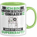 Musikgeschäftsinhaber Tasse Geschenk für Musikgeschäftsinhaber Geburtstag Lustiger Spruch Kaffee-Becher Was Ist Deine Superkraft Grün Trendation