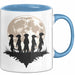 Erdmännchen Tier Mond Tasse Geschenk Lustige Geschenkidee Blau Trendation