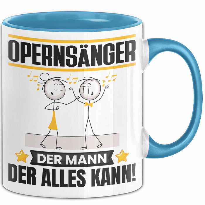 Opernsänger Tasse Geschenk für Opernsänger Der Mann Der Alles Kann Geschenkidee zum Geburtstag Blau Trendation
