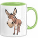 Eselbauer Esel Tier Gesicht Tasse Geschenk Lustige Geschenkidee Spruch Grün Trendation