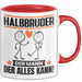 Halbbruder Tasse Geschenk für Halbbruder Der Mann Der Alles Kann Geschenkidee zum Geburtstag Rot Trendation