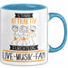 Live-Musik-Fan Tasse Geschenk Becher Stark Attraktiv Furchtlos Live-Musik-Fan Lustige Geschenkidee Blau Trendation