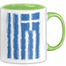 Griechenland Tasse Geschenk Grieche Flagge Hoch Kaffee-Becher Grün Trendation