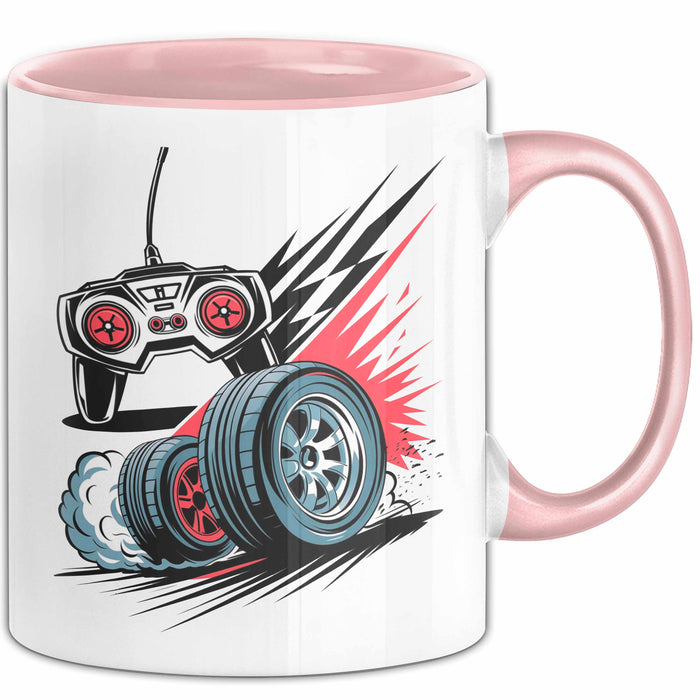 RC Car Fahrer Tasse Geschenkidee Fernsteuerungsauto Fan Geschenkidee Lustig Rosa Trendation