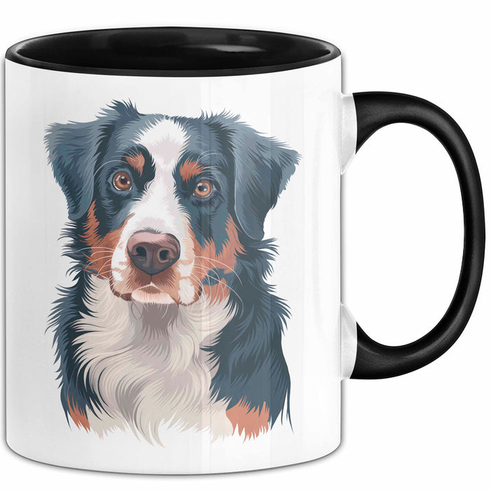 Appenzeller Sennenhund Hund Tasse Geschenk Lustige Geschenkidee Spruch Schwarz Trendation