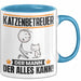 Katzenbetreuer Tasse Geschenk für Katzenbetreuer Der Mann Der Alles Kann Geschenkidee zum Geburtstag Blau Trendation