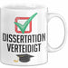 Doktorarbeit Geschafft Tasse Geschenk Dissertation Verteidigt Geschenkidee Master Doktor Kaffee-Becher Weiß Trendation