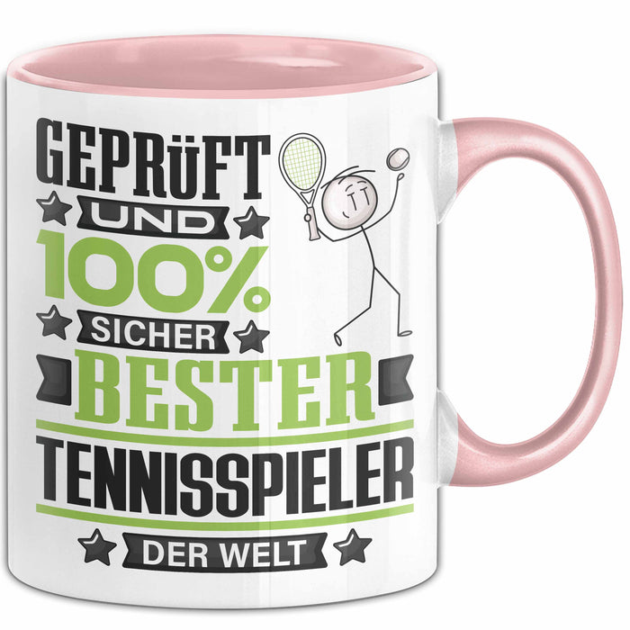 Tennisspieler Geschenk Lustiger Spruch für Tennisspieler Geschenkidee Bester Tennisspieler Der Welt Rosa Trendation