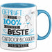 Beste Outdoor-Bloggerin Der Welt Tasse Geschenk für Eine Outdoor-Bloggerin Geprüft Und Sicher Geschenkidee Geburtstag Weihnachten Blau Trendation