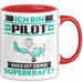 Pilot Tasse Geschenk für Pilot Geburtstag Lustiger Spruch Kaffee-Becher Was Ist Deine Superkraft Rot Trendation