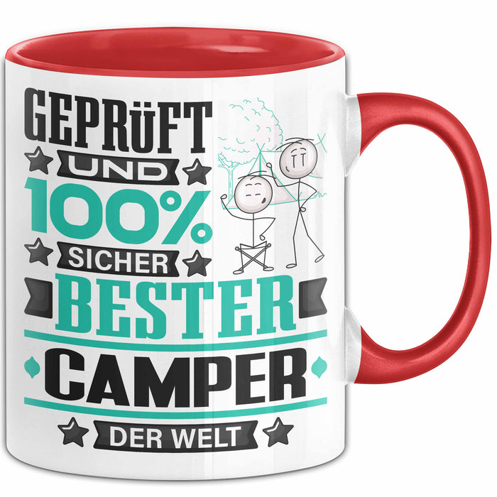 Camper Geschenk Lustiger Spruch für Camper Geschenkidee Bester Camper Der Welt Rot Trendation