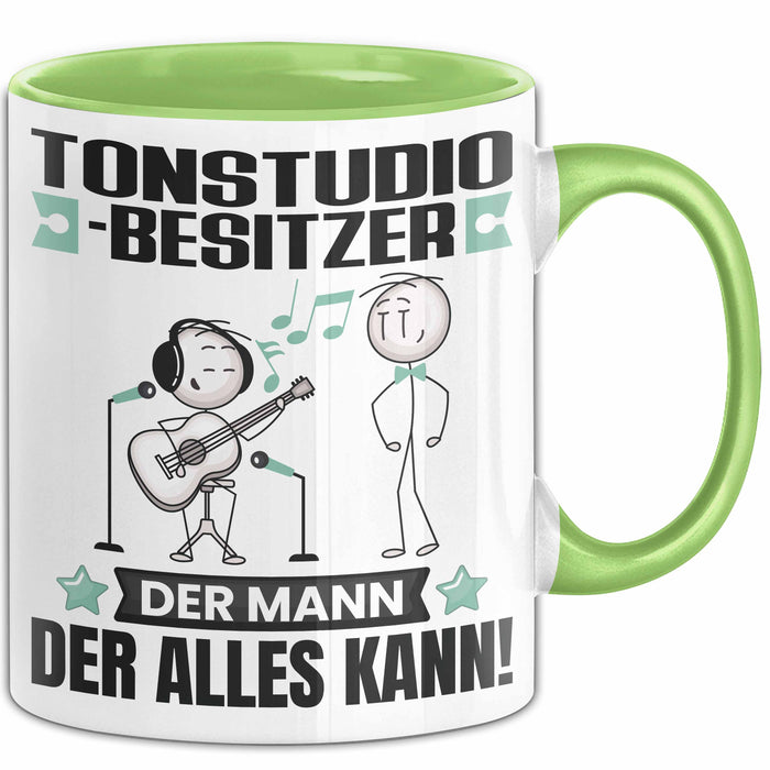 Tonstudio-Besitzer Tasse Geschenk für Tonstudio-Besitzer Der Mann Der Alles Kann Geschenkidee zum Geburtstag Grün Trendation
