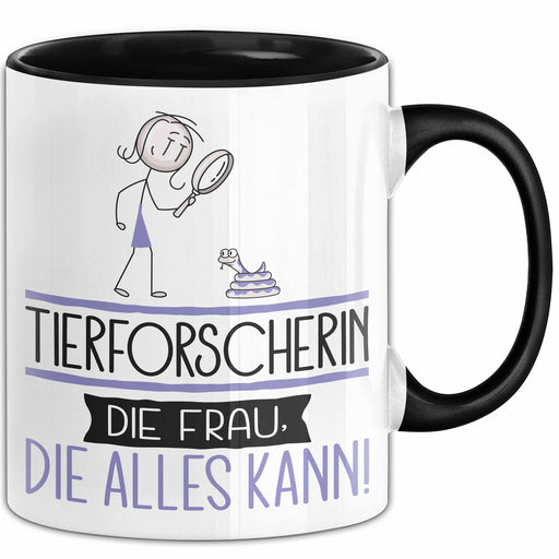 Tierforscherin Geschenk Tasse Becher Die Frau Die Allen Kann Geschenkidee für eine Tierforscherin Lustig Trendation