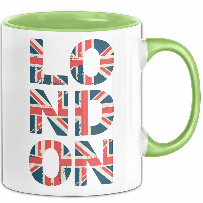 England Flagge London Tasse Geschenk Lustige Geschenkidee Spruch Grün Trendation