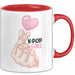 Kpop Love Girl Tasse Geschenk Süßes Herz Design Finger Herz Geste Rot Trendation
