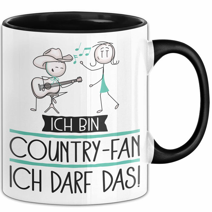 Geschenk für Country-Fan Tasse Lustige Geschenkidee Geburtstag Ich Bin Country-Fan Ich Darf Das Trendation