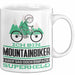 Mountainbiker Geschenk Tasse Ich Bin Mountainbiker Aber Sag Doch Einfach Superheld Lustige Geschenkdiee für Mountainbiker Kaffee-Becher Weiß Trendation